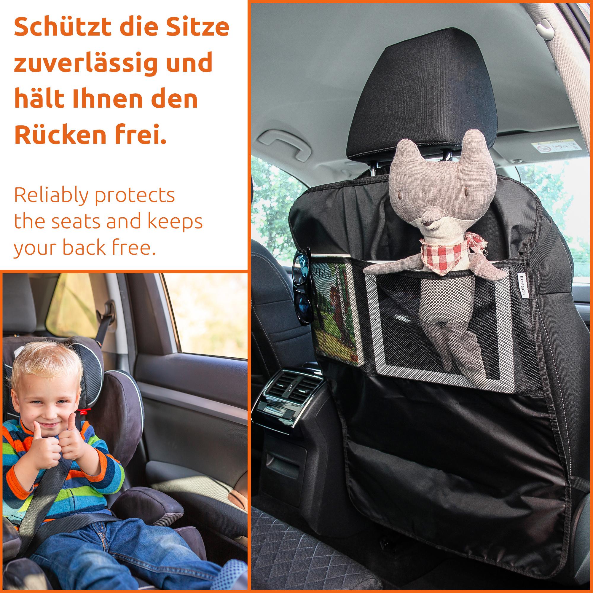 Auto Rückenlehnenschutz,Autositz Organizer,Rücksitzschoner mit